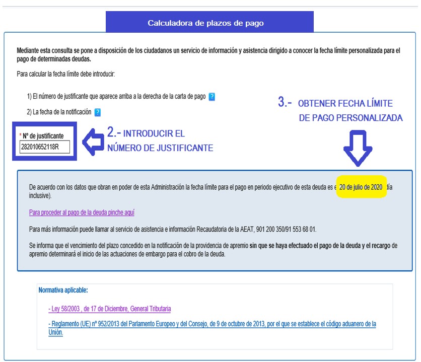 Nuevos Servicios de Ayuda sobre Deudas: "Calculadora de Plazos de Pago" y "Calculadora de Intereses y Aplazamientos" 2 Calculadora plazos 2